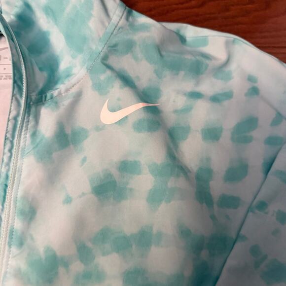 Nike Dri-FIT Lightweight Abstract Teal Running Jacket Size Small Like new - Picture 6 of 8